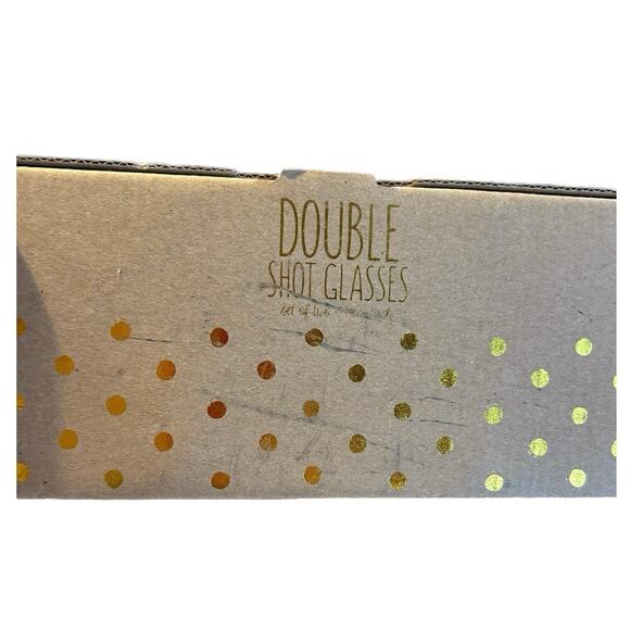 Right Meow Double Shot Glasses Pink Set of 2 New In Box - Picture 3 of 4